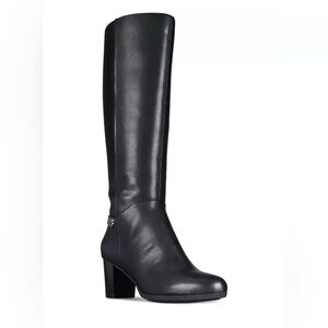 Giani Bernini Black Over the Knee Boots with‎ Chunky Heel​